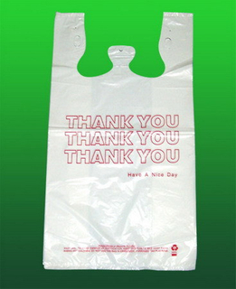 Customized Printing Plastic T-Shirt Shopping Bag 
