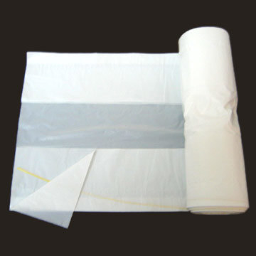 HDPE White C Fold Plastic Trash Liner