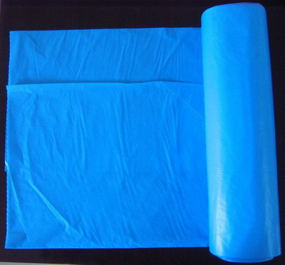 HDPE Blue Disposable C-Fold Plastic Trash Liner