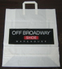 HDPE White Printed Plastic Tri Fold Handle Promotion Bag